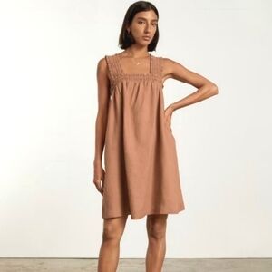 Everlane Smocked‎ Linen Dress